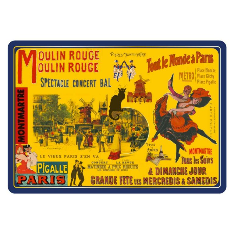 Carte Postale Paris Souvenir - Paris Collage Montmartre