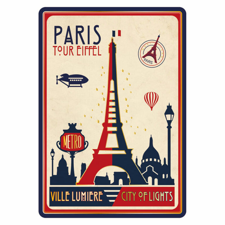 Carte Postale Paris Souvenir - Paris Ville Lumière