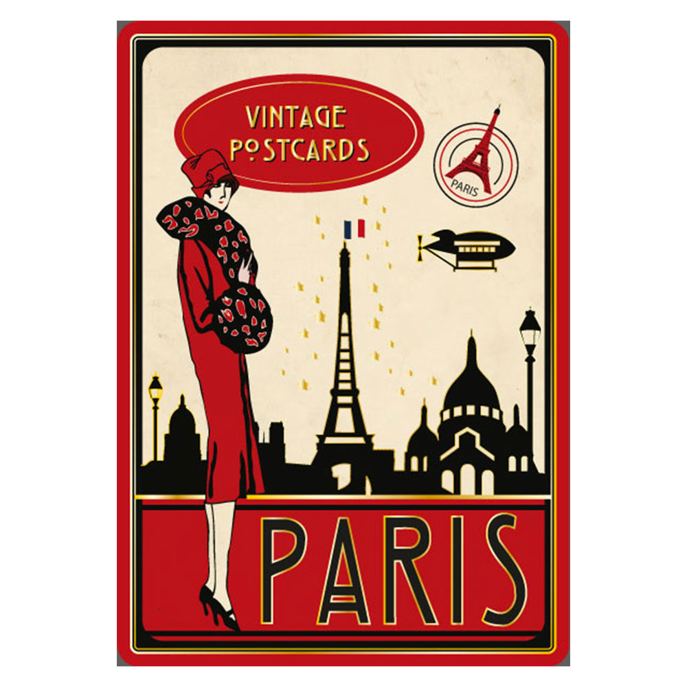 Carte Postale Paris Souvenir Paris Vintage Postcards CPD 031