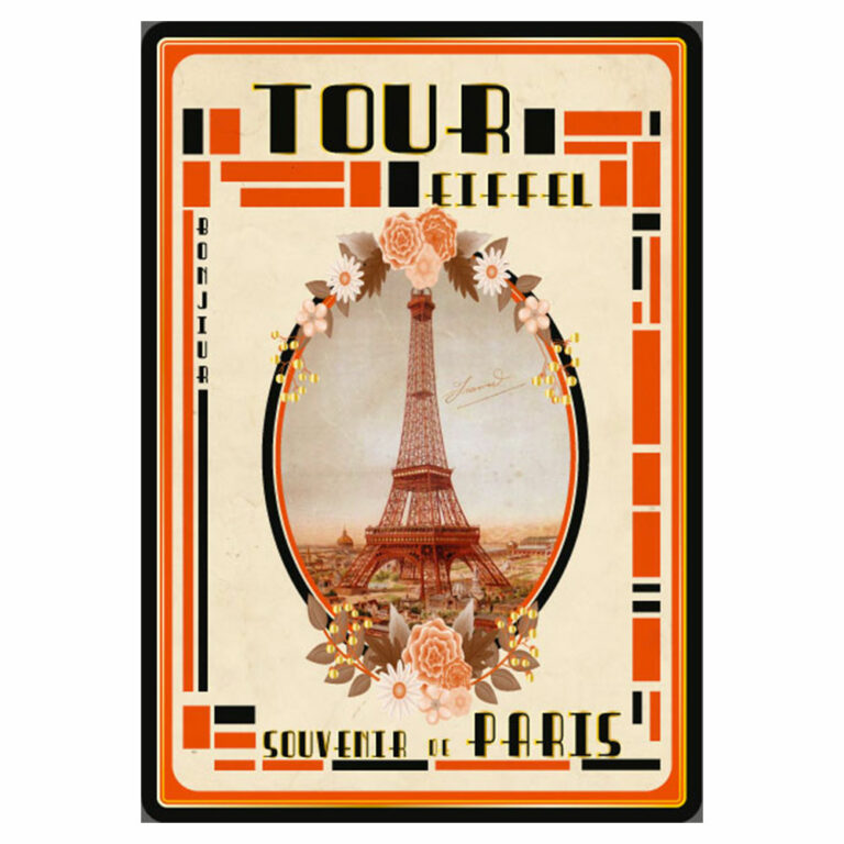 Carte Postale Paris Souvenir - Paris Tour Eiffel Fleurs