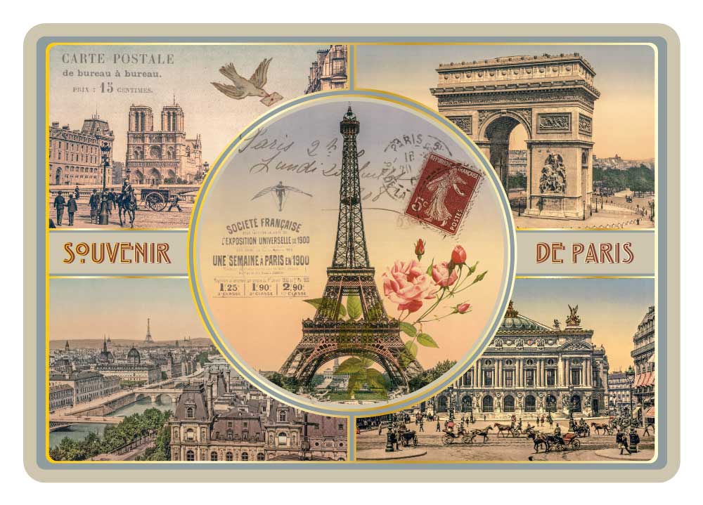 Carte Postale Paris Souvenir - Souvenir de Paris CPD O70