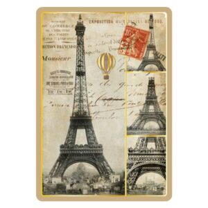 Carte Postale Paris Souvenir - Construction Tour Eiffel CPD O90