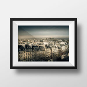 tirage photo paris les toits et sacre coeur
