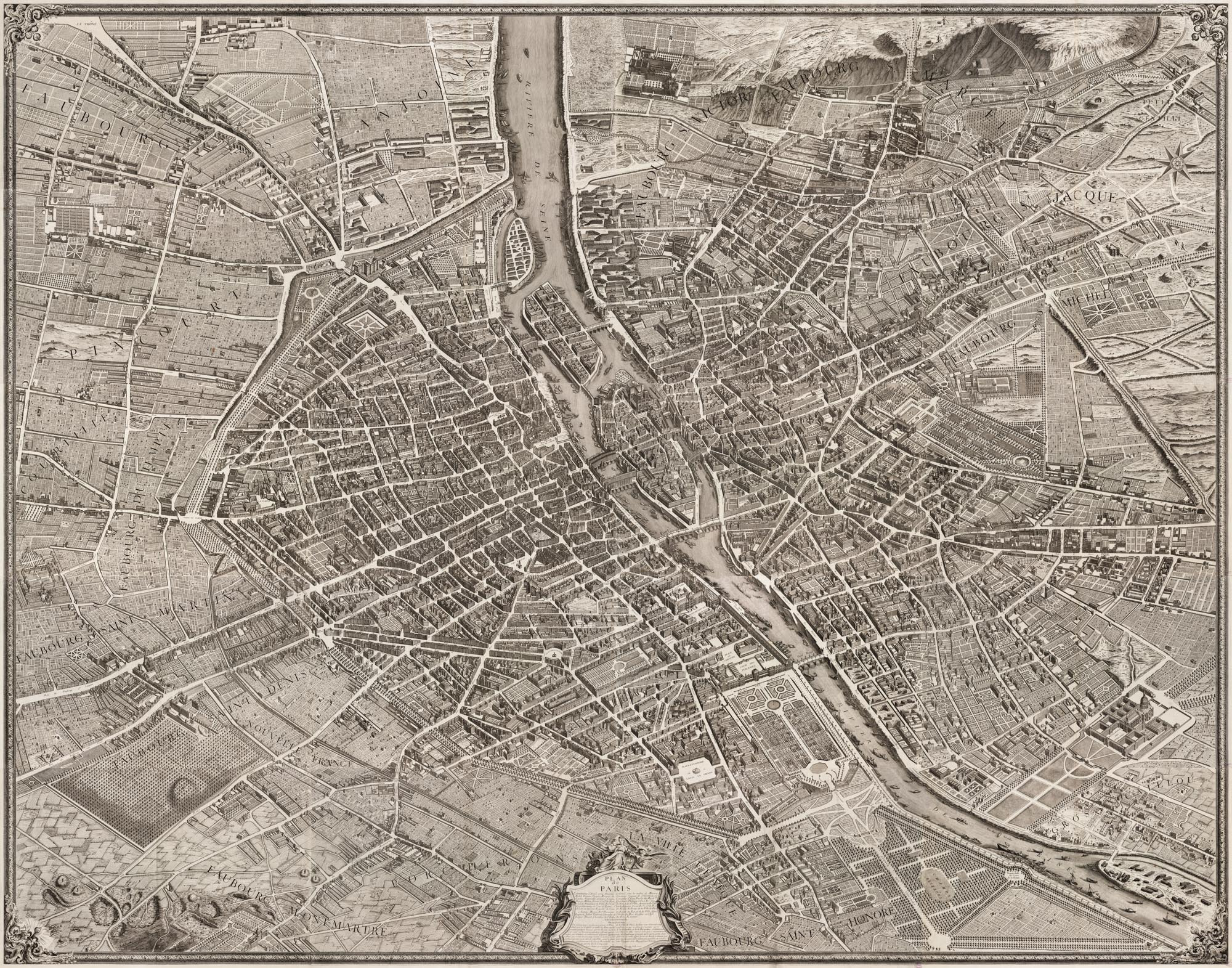 Plan Ancien Paris Turgot 1734