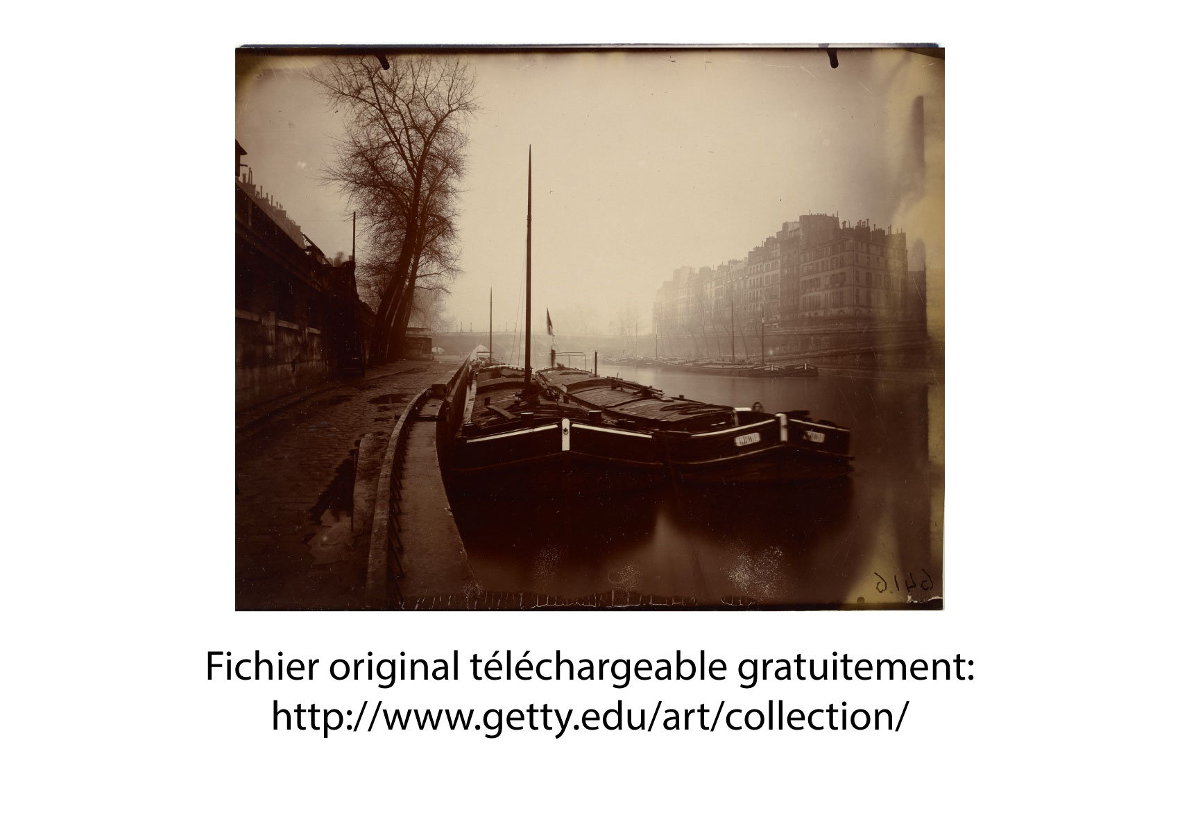Photo Ancienne de Paris – Eugène Atget La Seine et les Quais du Pont Neuf en 1923 Image Restaurée Noir et Blanc Affiche Poster Décoration – Image 7
