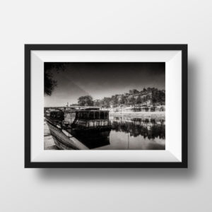 Photo Ancienne de Paris – Eugène Atget Ile Saint Louis Pont Marie Quai des Céléstins Image Restaurée Noir et Blanc Affiche Poster Décoration