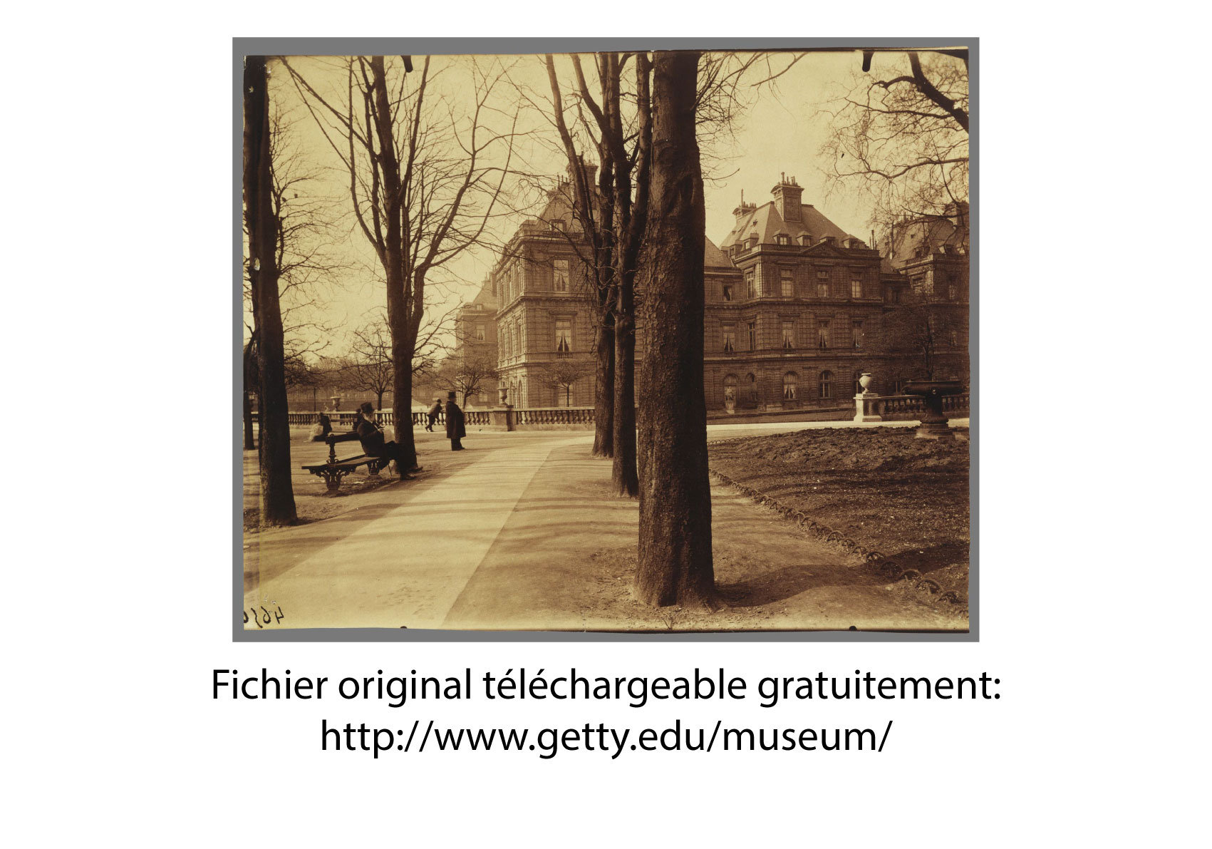 Photographie ancienne restaurée – Paris, jardin du Luxembourg (Atget) – Image 7