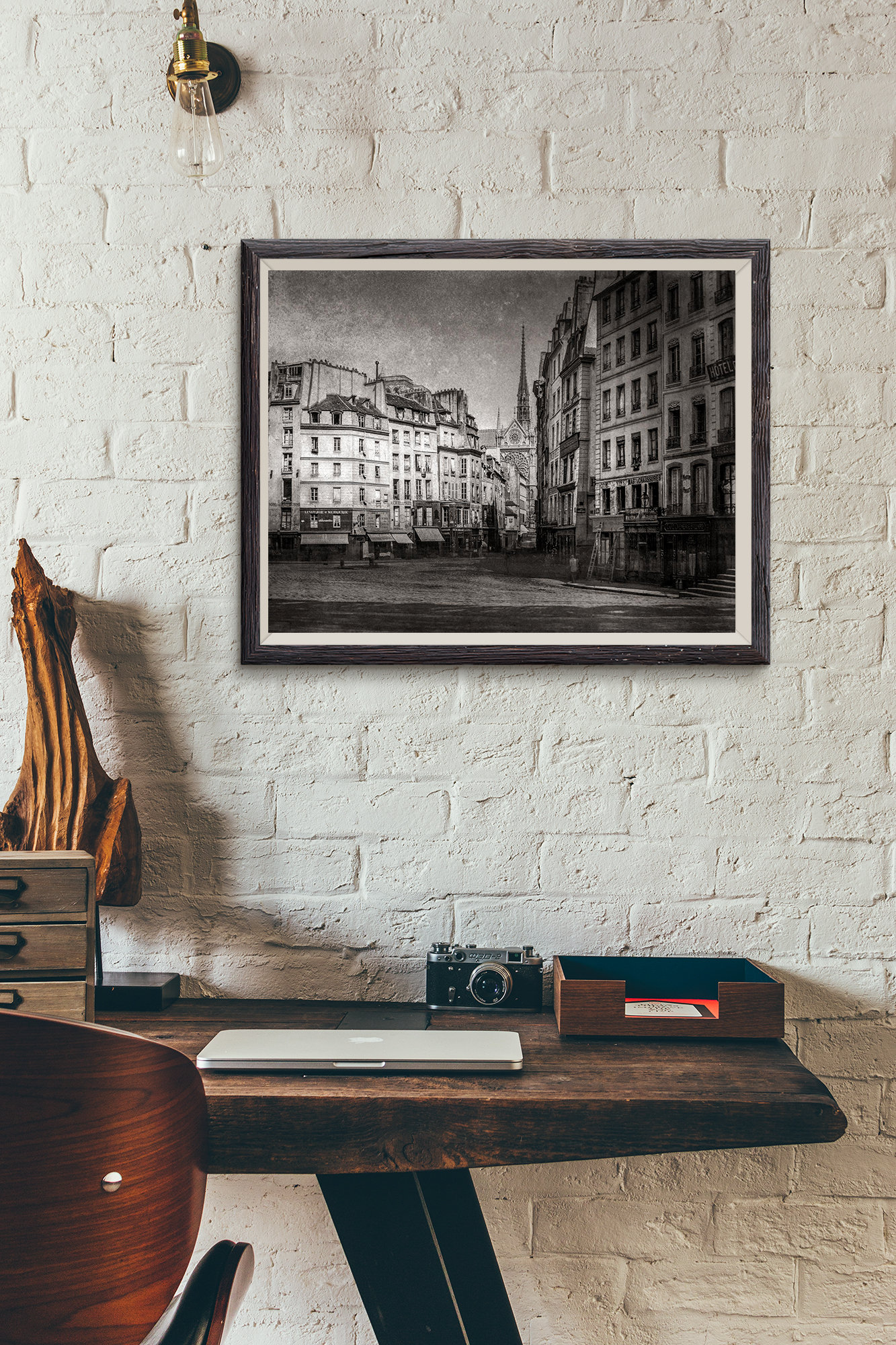 Photo Ancienne Paris – Charles Marville Place Maubert 1865-1868 Vieux Paris Image Restaurée Noir et Blanc Affiche Poster Décoration Murale – Image 5
