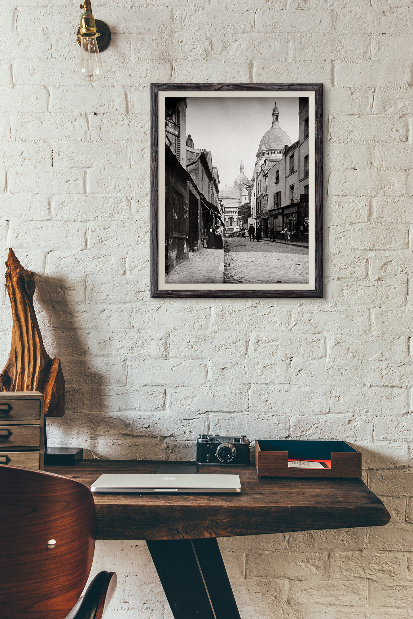 Photo Ancienne de Paris – André Brongniart Montmartre 1904 Sacré Coeur Vieux Paris Image Restaurée Noir et Blanc Affiche Poster Décoration – Image 3