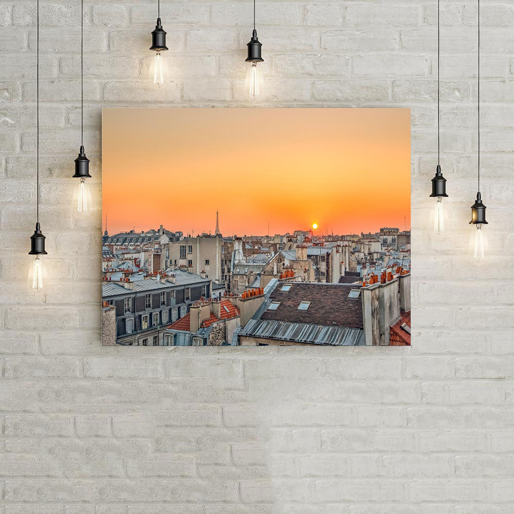 Tirage Photo Paris Couleur – Coucher de soleil sur la ville Panoramique Affiche Poster Paysage France – Paris – Image 3