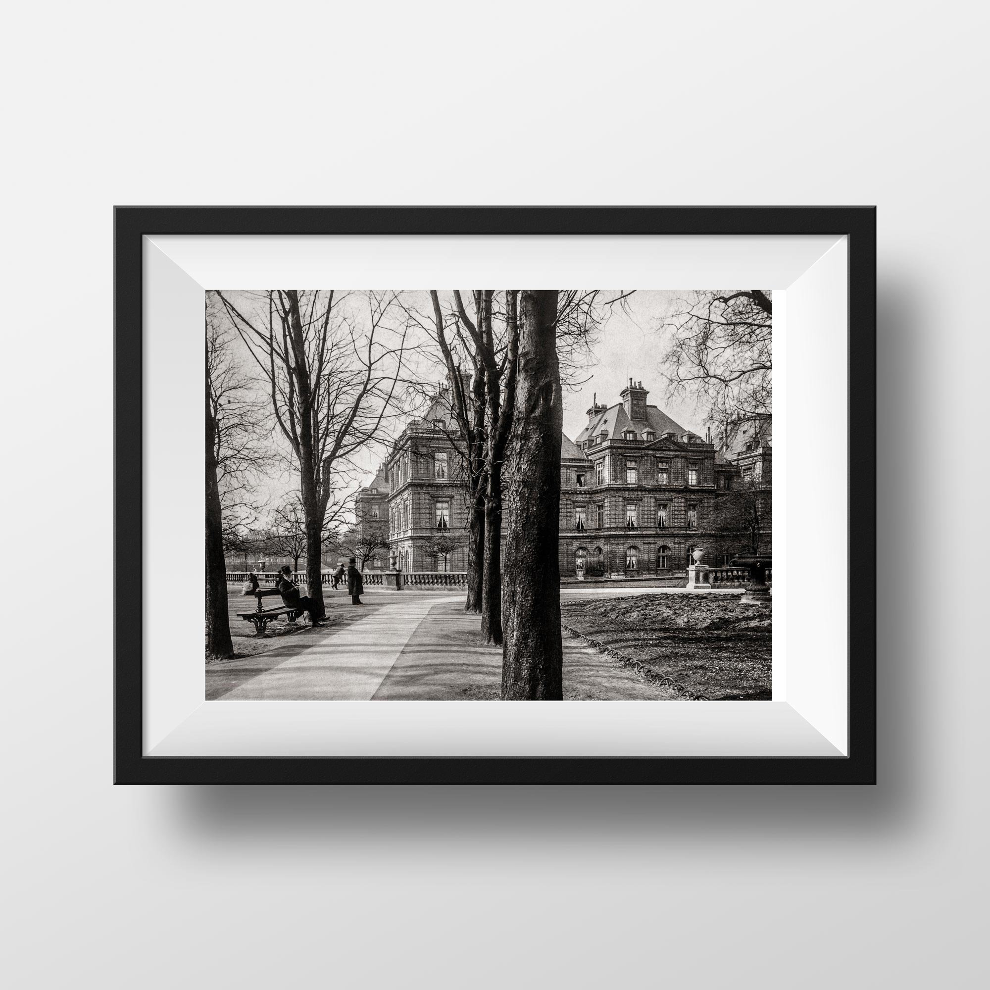 Photographie ancienne restaurée – Paris, jardin du Luxembourg (Atget)