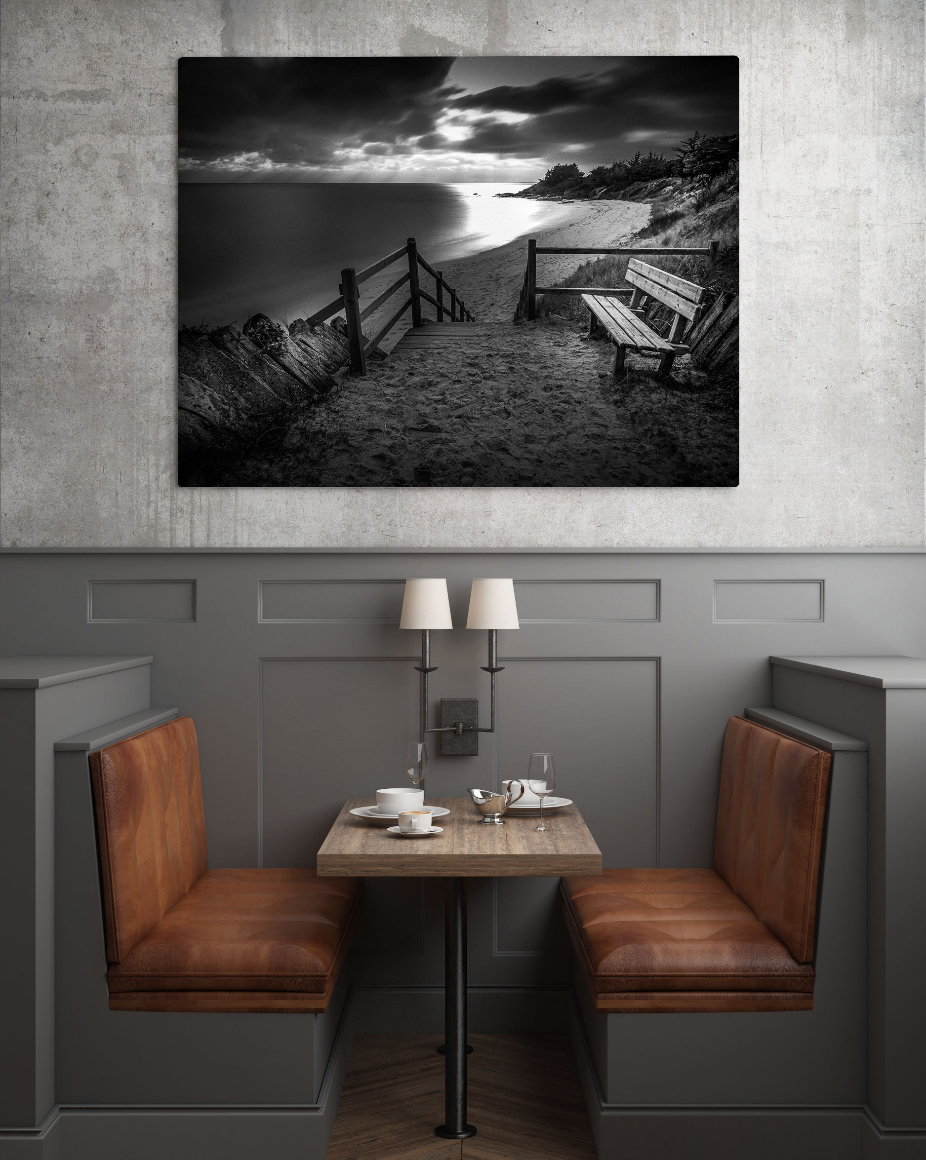 Photo Noir et Blanc Bord de Mer Bretagne