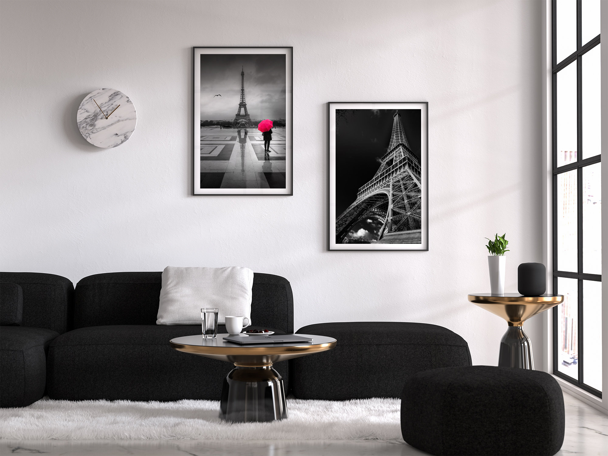 Photo Paris Tour Eiffel en Noir et Blanc