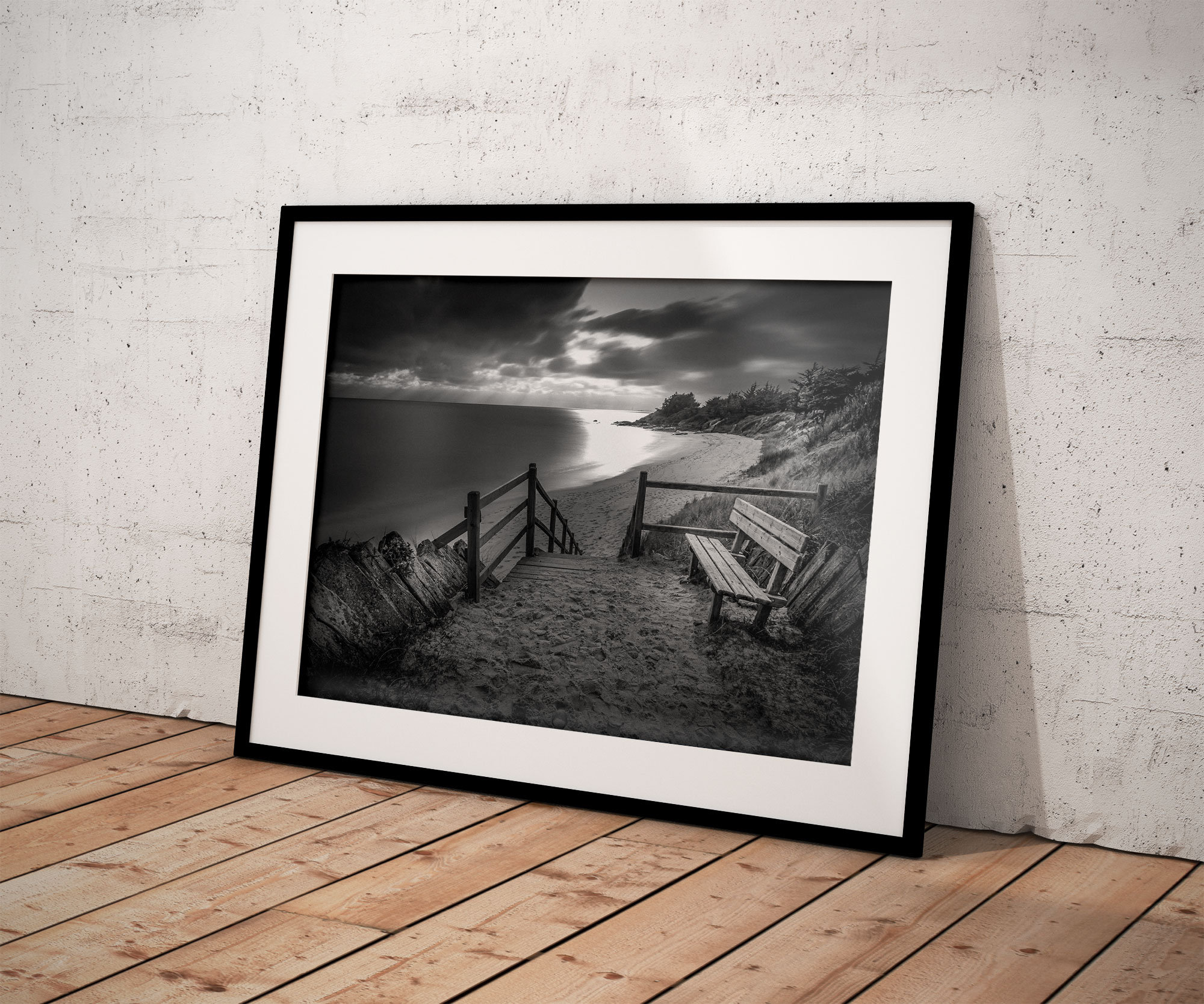 Photo Noir et Blanc Bord de Mer Bretagne