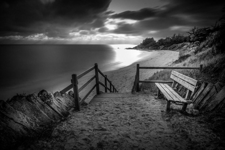 Photo Noir et Blanc Bord de Mer Bretagne