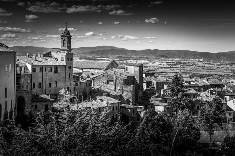 Photo Noir et Blanc Toscane Montepulciano