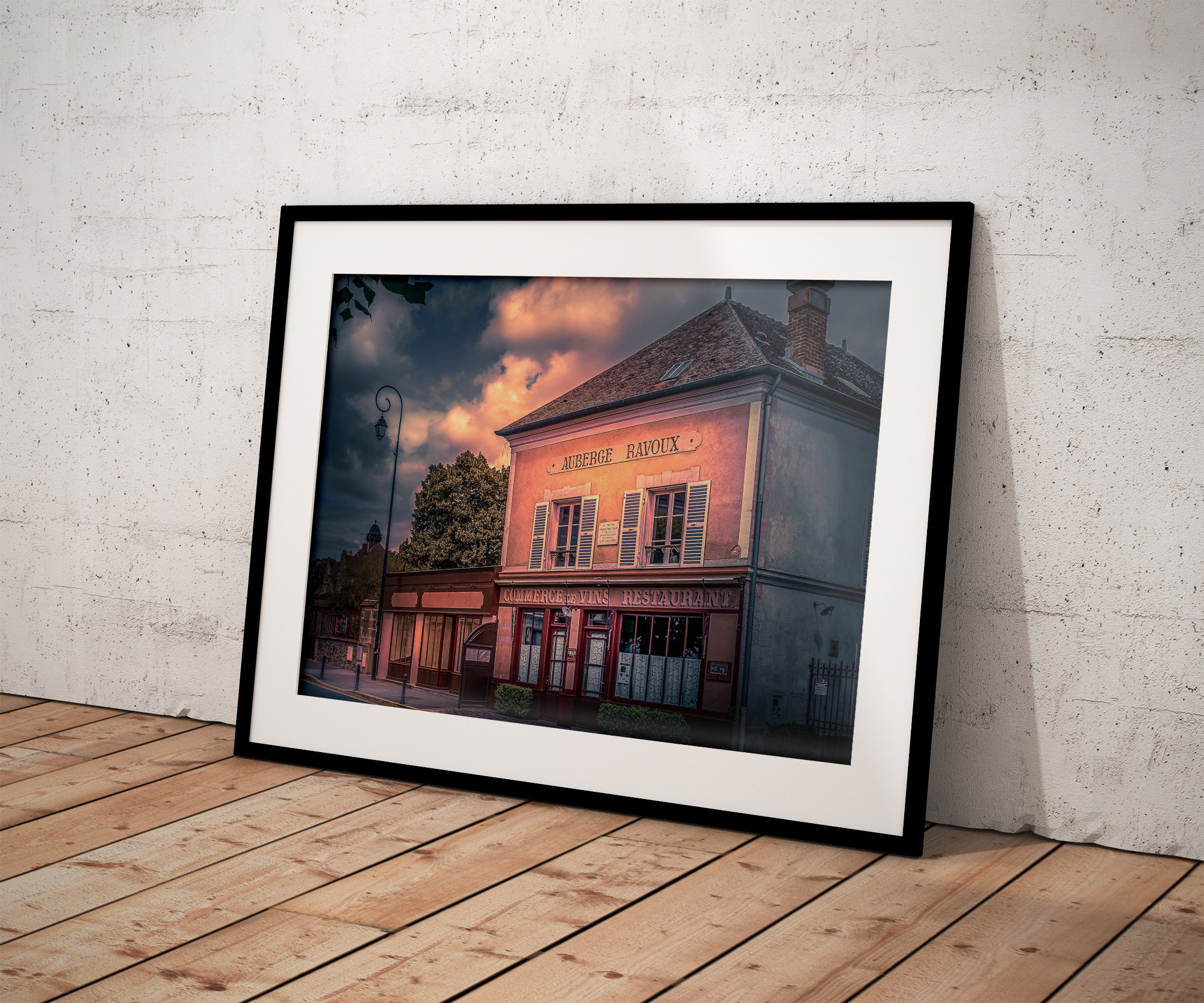 Tirage Photo Paris Couleur – Auvers sur Oise - Auberge Père Ravoux Van Gogh Scène de rue Affiche Poster graphie Voyage Décoration – Paris – Image 2