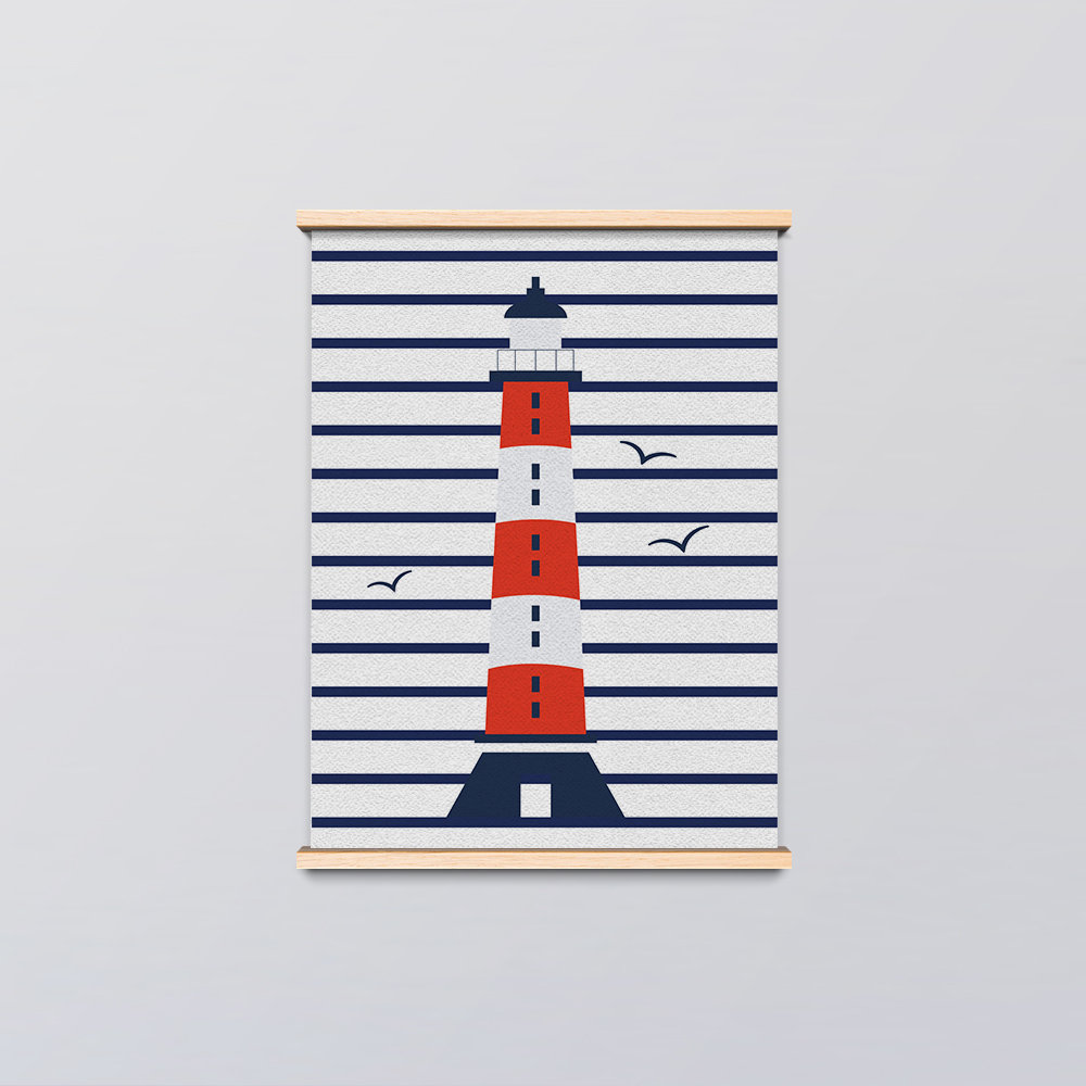 Affiche Voyage Bretagne - Poster Vintage Illustration Phare Minimaliste Marinière Rétro Vintage France Souvenir Décoration Murale – Image 2