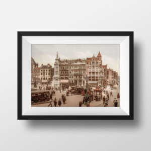 Photographie ancienne restaurée – Amsterdam, place du Dam
