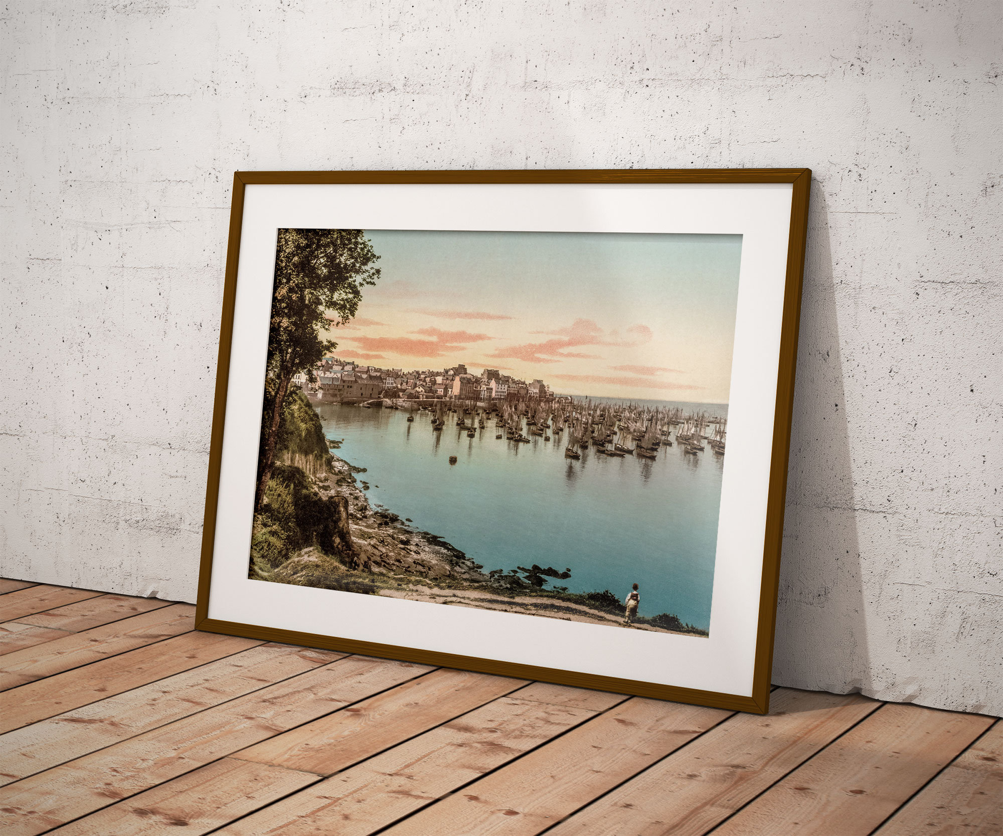 Photo Ancienne Bretagne Douarnenez - La Baie Le Port Poster Vintage Affiche Photographie Rétro Finistère Souvenir Décoration Murale France – Image 2