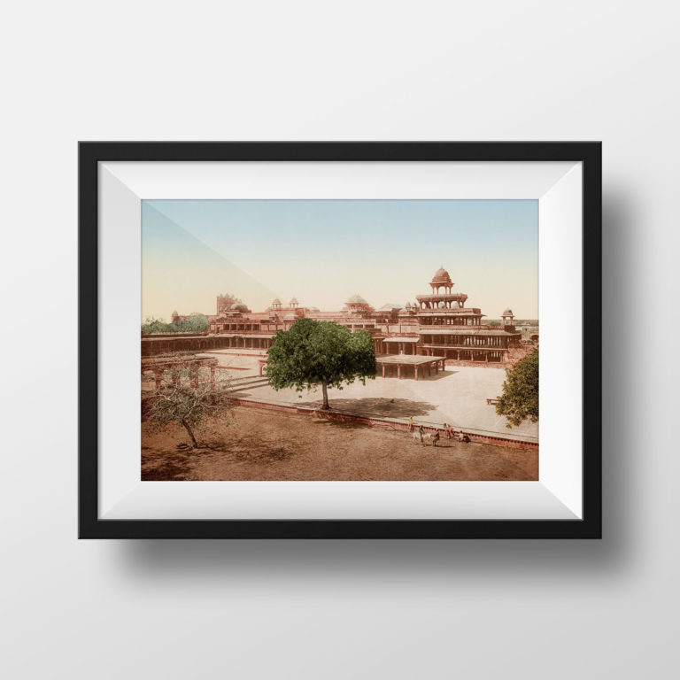 Tirage Photographie Ancienne Inde - Vue de Fatehpur Sikri au XIXè siècle