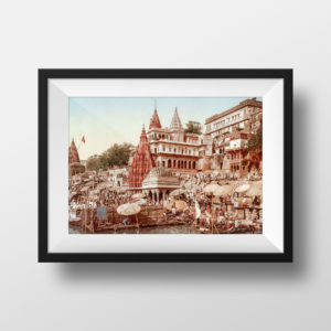 Photo Ancienne Inde Benares Varanasi