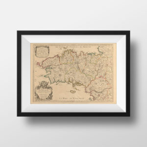 Affiche Reproduction Carte de Bretagne