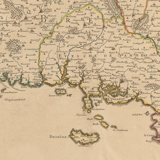 Reproduction Carte ancienne de Bretagne Alexis Hubert Jaillot 1706 – Image 6