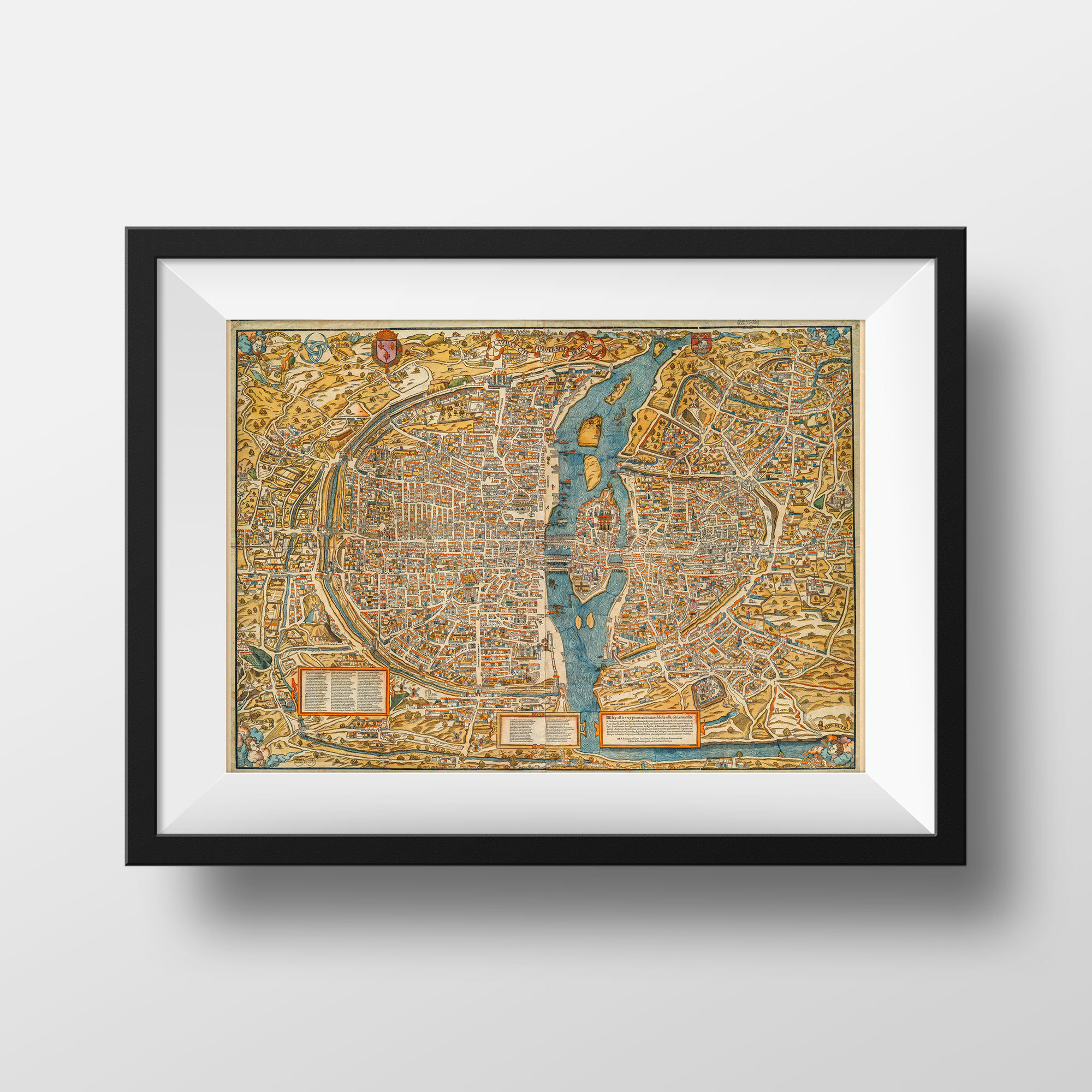 Plan Ancien Paris Truschet et Hoyau 1553