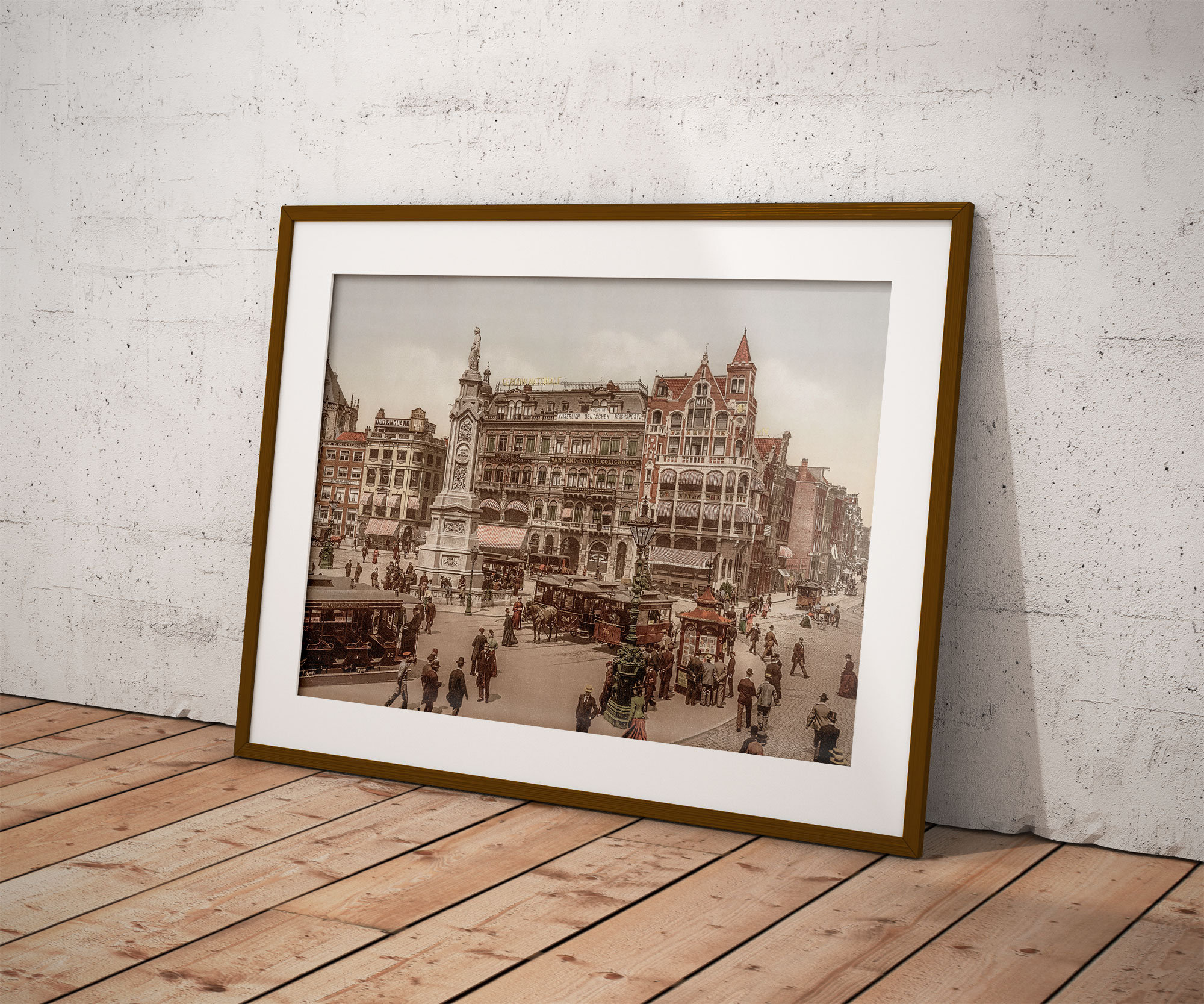 Photographie ancienne restaurée – Amsterdam, place du Dam – Image 2