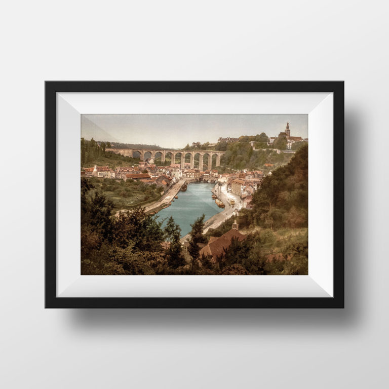 Photographie ancienne restaurée – Dinan, vallée de la Rance