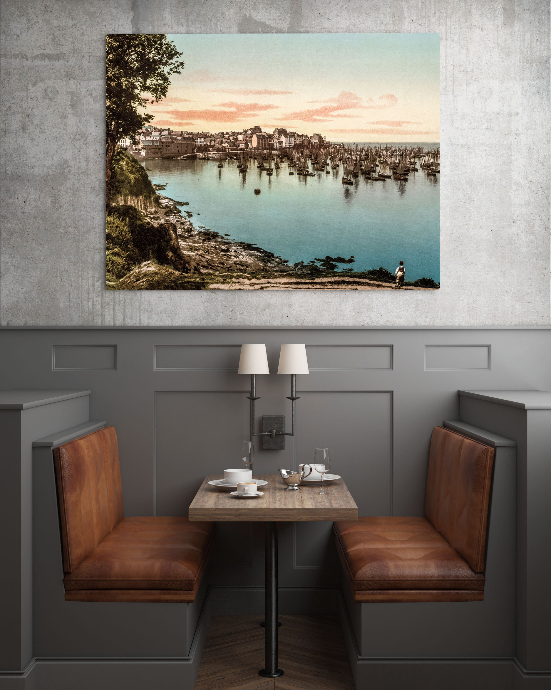 Photo Ancienne Bretagne Douarnenez - La Baie Le Port Poster Vintage Affiche Photographie Rétro Finistère Souvenir Décoration Murale France – Image 3