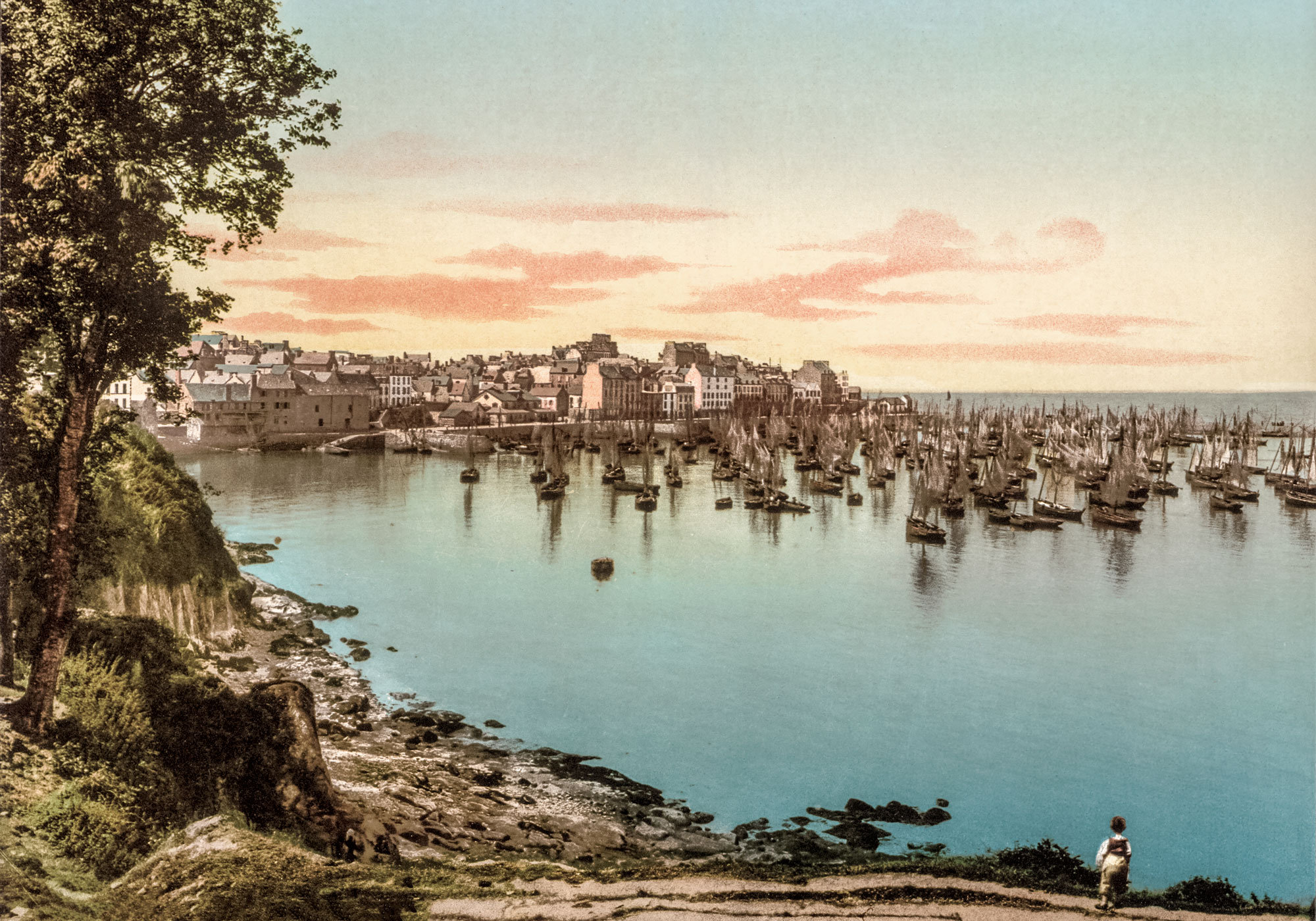 Photo Ancienne Bretagne Douarnenez - La Baie Le Port Poster Vintage Affiche Photographie Rétro Finistère Souvenir Décoration Murale France – Image 5