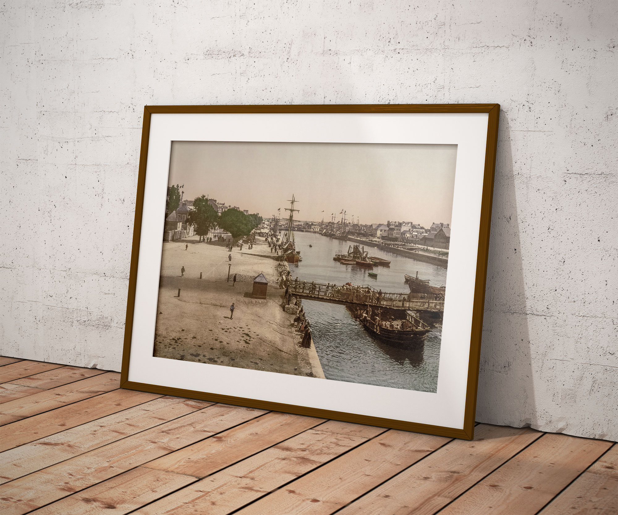 Photo Ancienne Bretagne Lorient - Le Port de Commerce Poster Vintage Affiche Photographie Rétro Morbiha Souvenir Décoration Murale France – Image 2