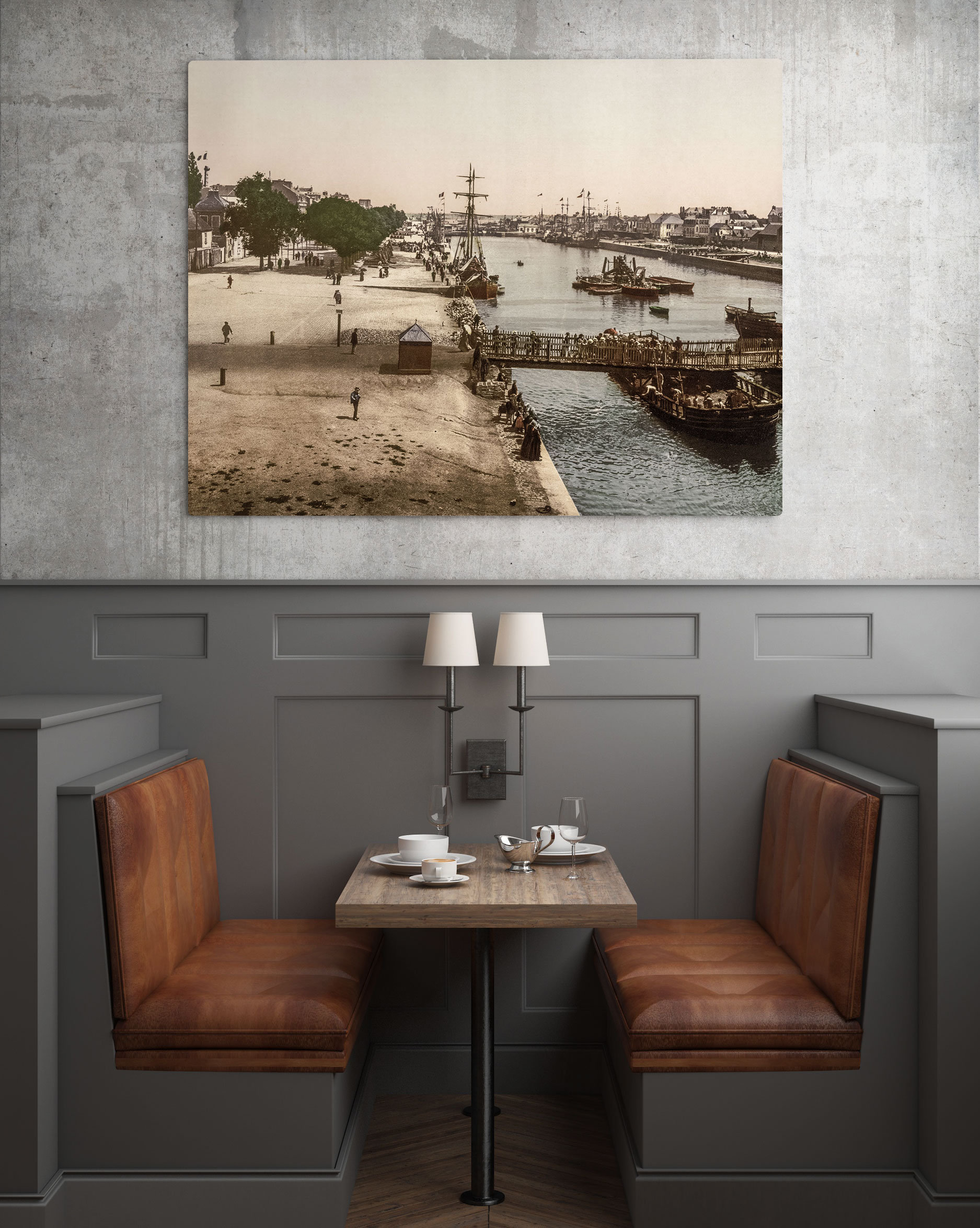 Photo Ancienne Bretagne Lorient - Le Port de Commerce Poster Vintage Affiche Photographie Rétro Morbiha Souvenir Décoration Murale France – Image 4