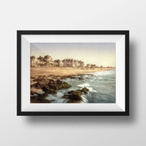 Photo Ancienne Bretagne Saint-Malo - Parame Poster Vintage Affiche La Plage Photographie Rétro Ille et Vilaine Souvenir Décoration Murale