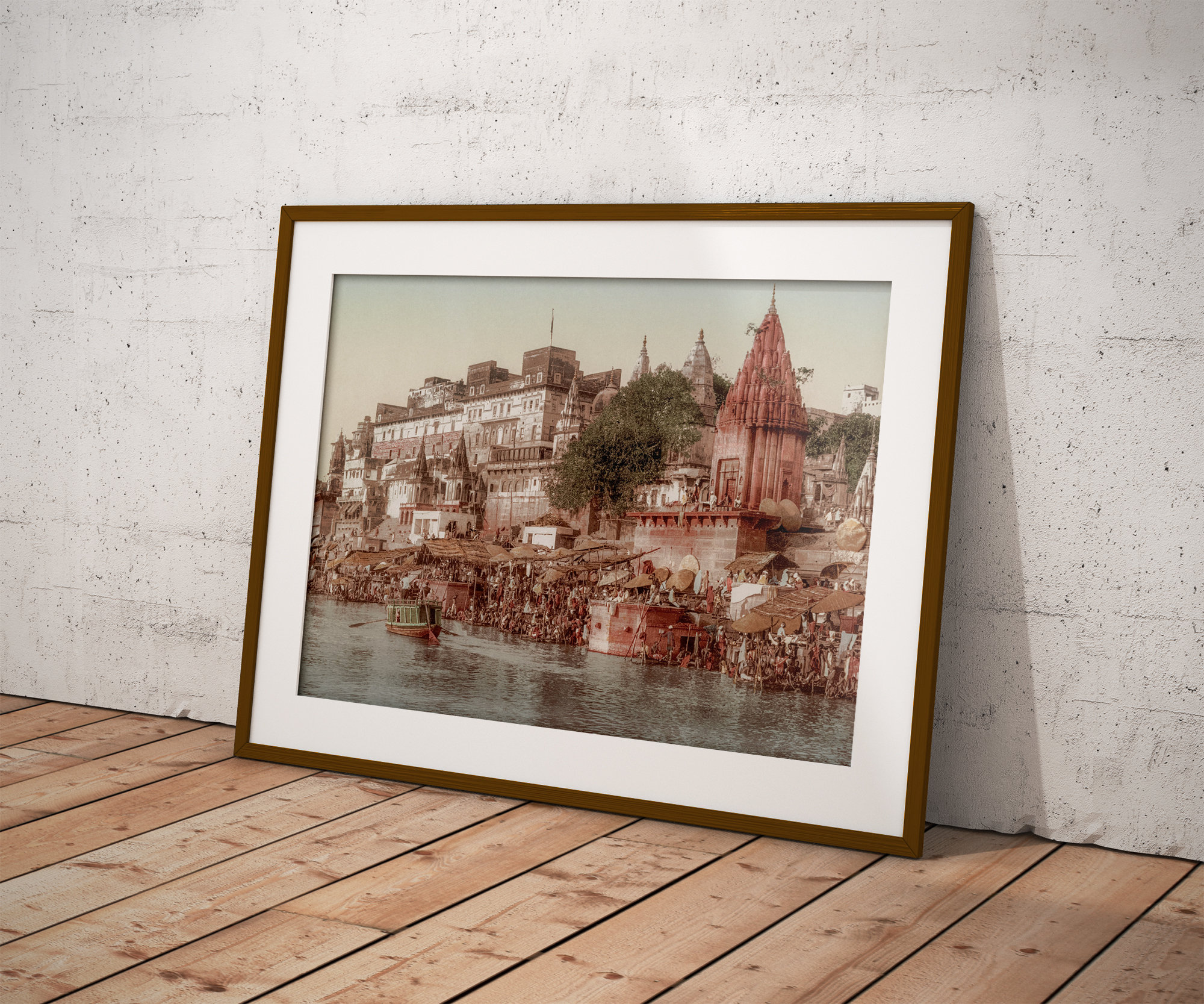 Photo Ancienne Inde Benares Varanasi - Uttar Pradesh Temple Poster Palais Vintage Affiche Photographie Rétro Décoration Murale – Image 2