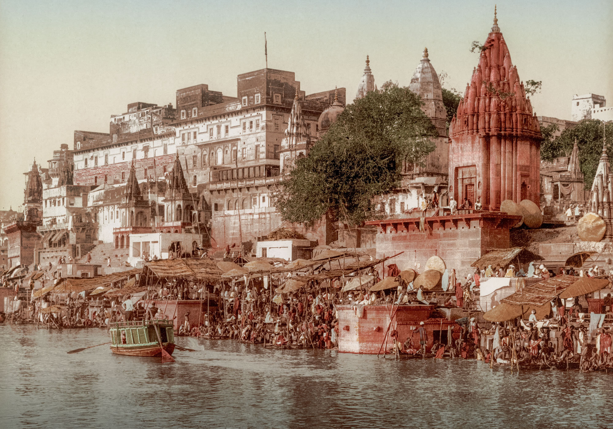 Photo Ancienne Inde Benares Varanasi - Uttar Pradesh Temple Poster Palais Vintage Affiche Photographie Rétro Décoration Murale – Image 5