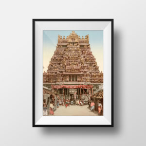 Photo ancienne Inde du Sud Gopuram Madurai