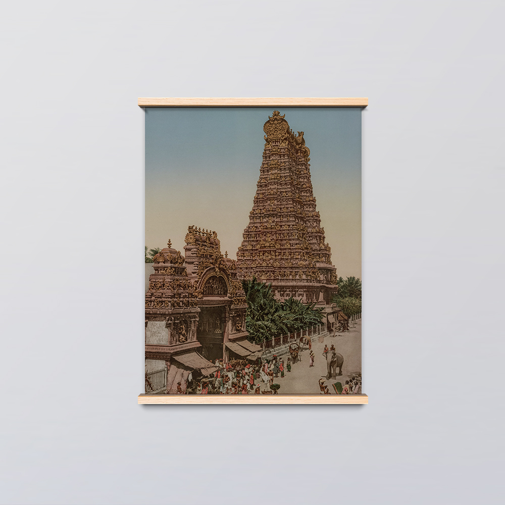 Photographie ancienne restaurée – Seringham, temple et procession – Image 5
