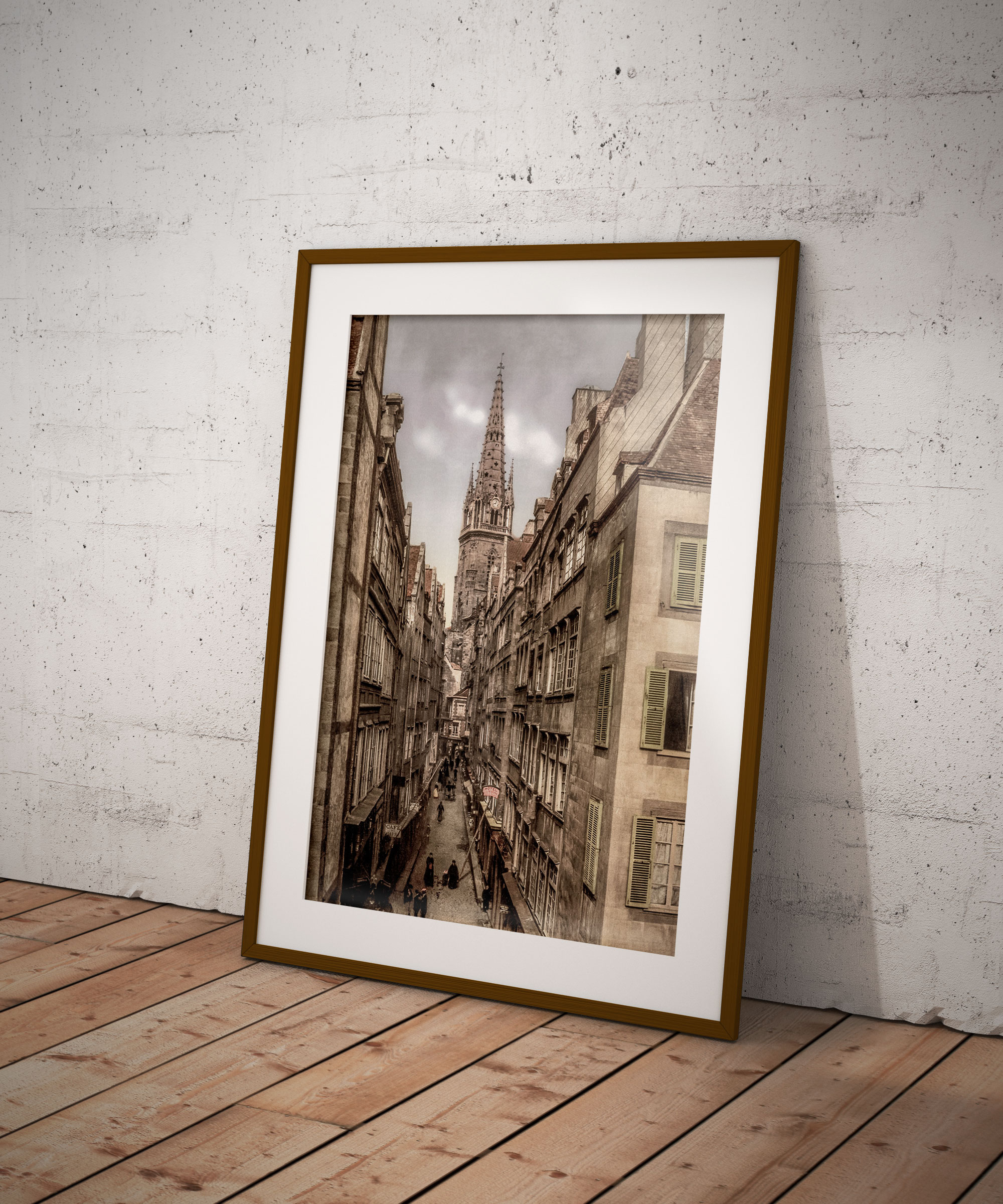 Photographie ancienne restaurée – Saint-Malo, grande rue – Image 6