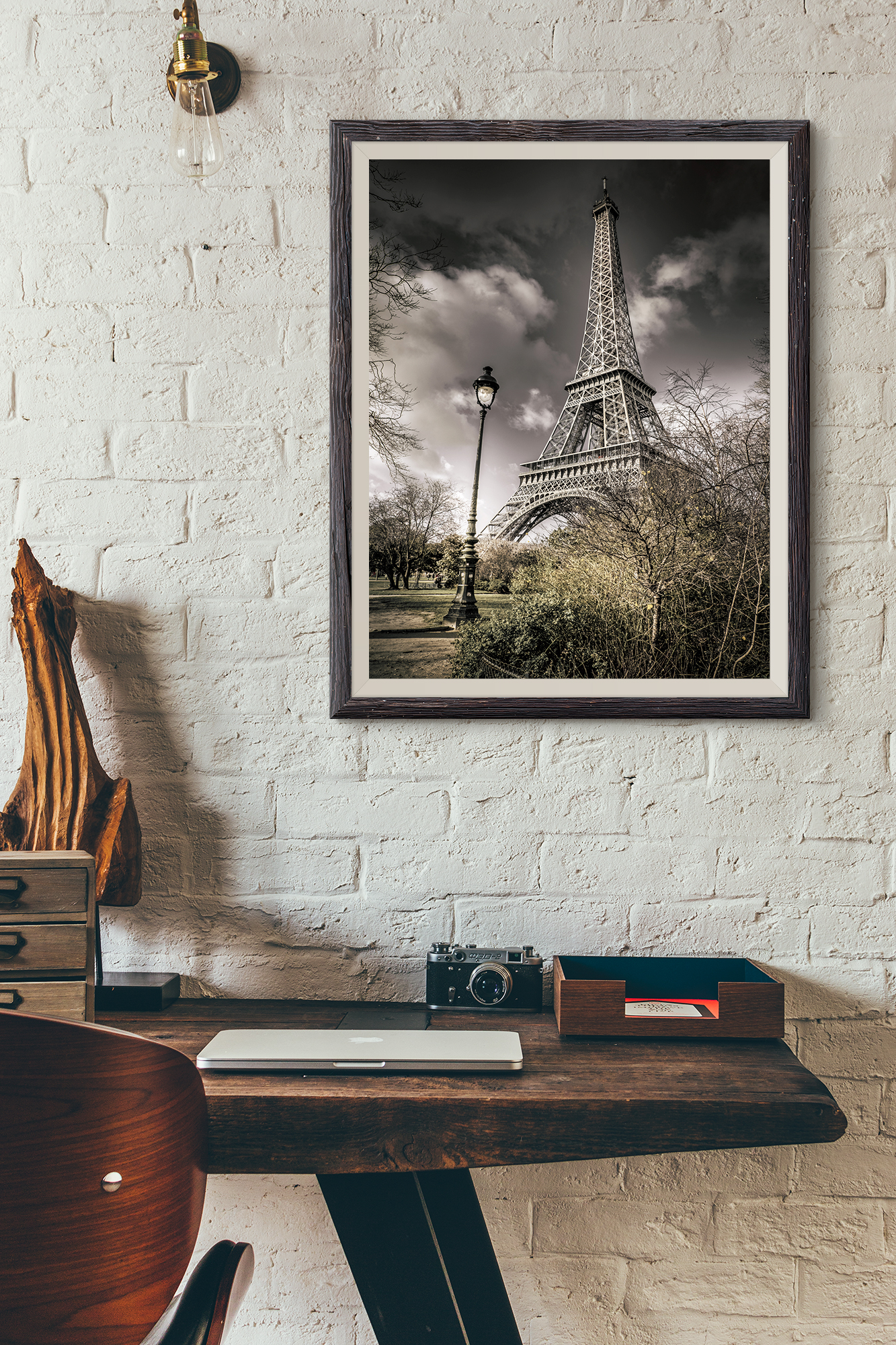 Tirage Photo Tour Eiffel Lampadaire Paris
