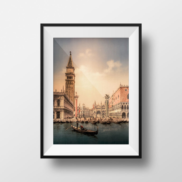 Photographie ancienne restaurée – Venise, place Saint-Marc