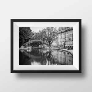 Photo Paris Le Canal Saint Martin en Noir et Blanc