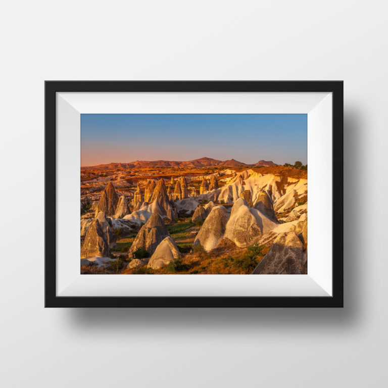 Tirage Photo Couleur – Cheminée de fée Cappadoce - Turquie Göreme Lever de soleil Cheminée de fée Décoration Murale Poster Affiche Paysage graphie Couleur