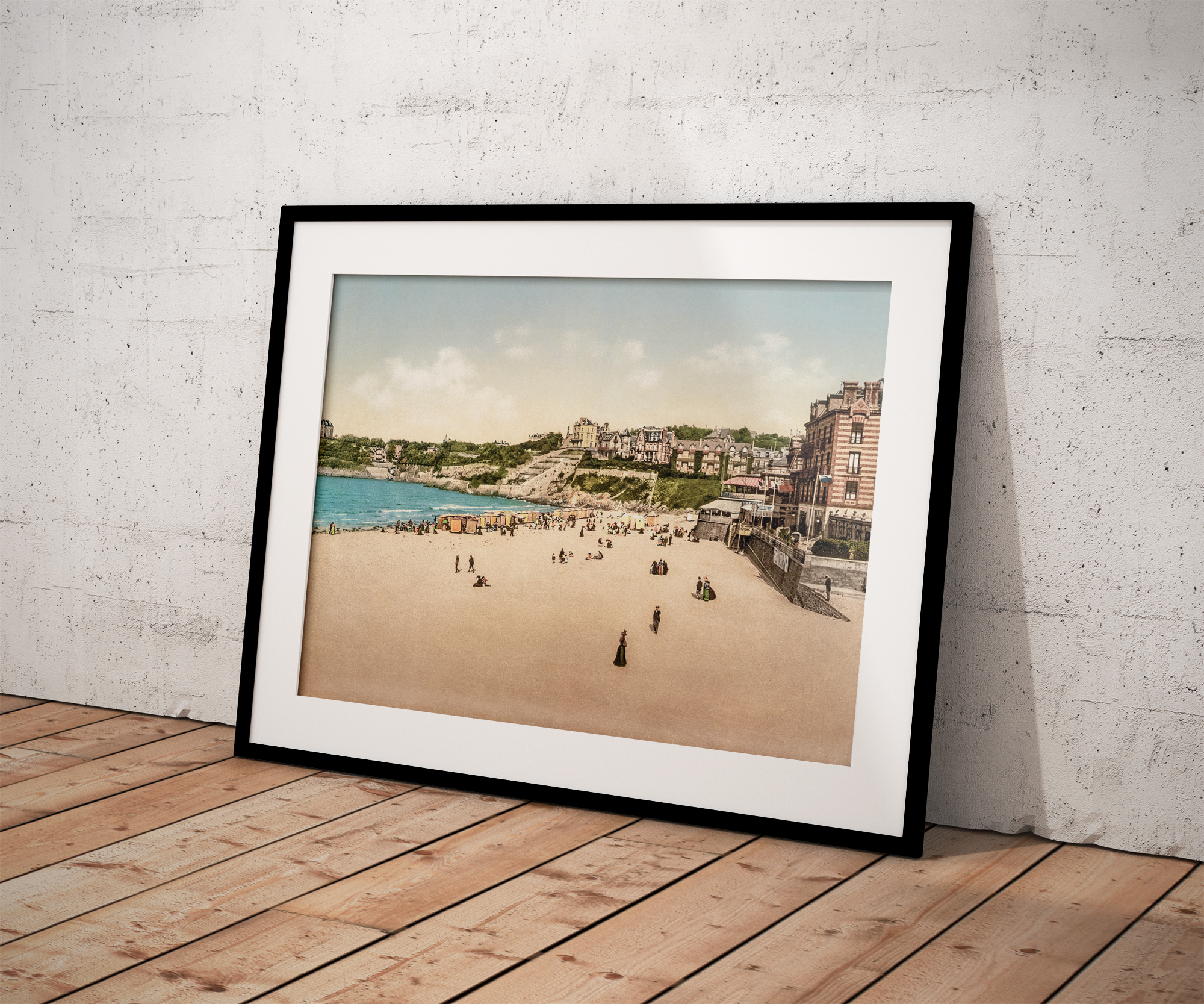 Photographie ancienne restaurée – Dinard, plage et villas – Image 3