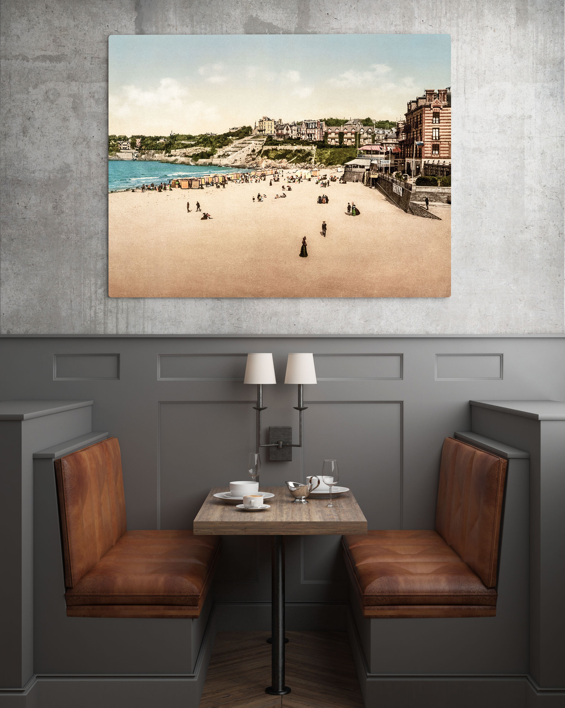 Photographie ancienne restaurée – Dinard, plage et villas – Image 4