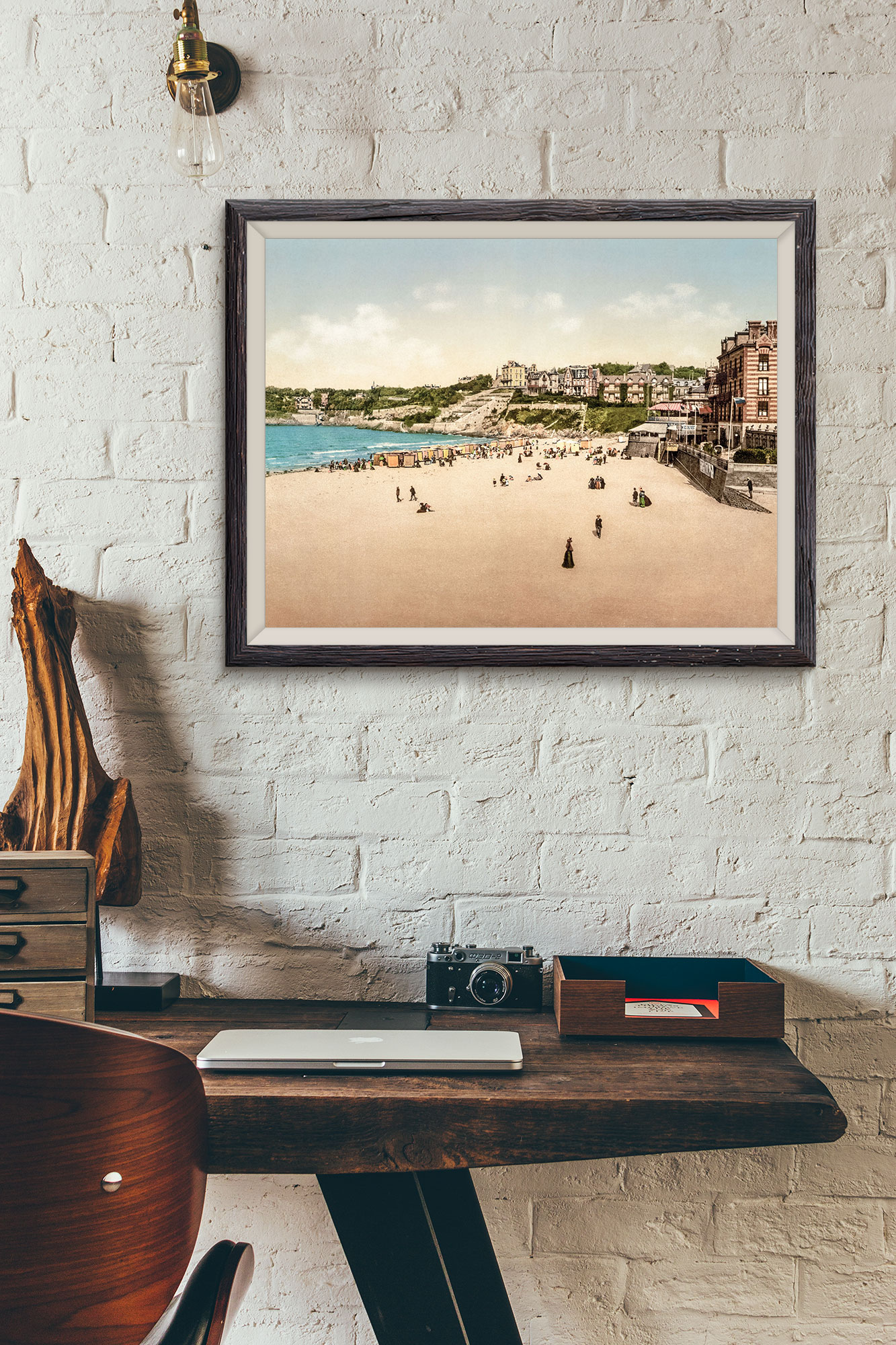 Photographie ancienne restaurée – Dinard, plage et villas – Image 2