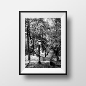 Escaliers à Montmartre Vieux Paris Noir et Blanc