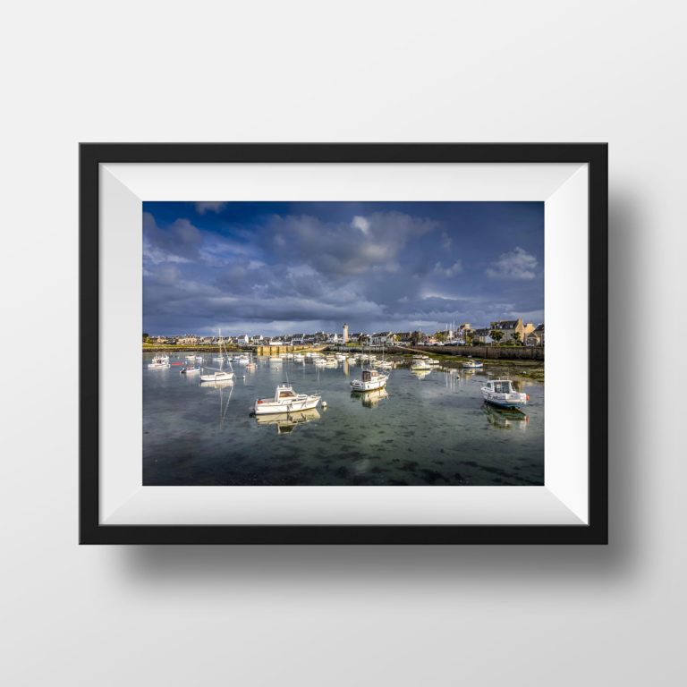 Tirage Photo Couleur – Couleur Roscoff Bretagne - Port Finistère Cale Bateaux Bord de Mer Littoral graphie Affiche Poster Voyage Décoration Murale